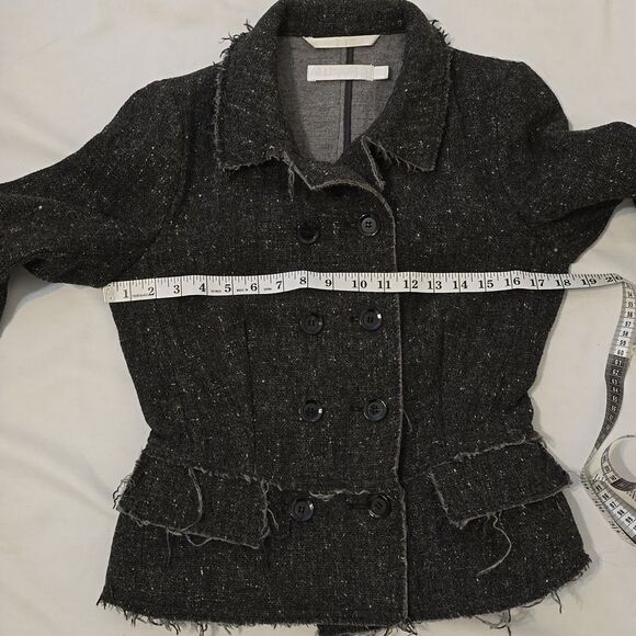All Saints Wool Coat /Women gray Wool/angora blendTweed Jacket size me… - Picture 8 of 12